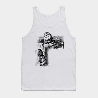 Vintage Alice in Wonderland, Humpty Dumpty Sat on a Wall Tank Top